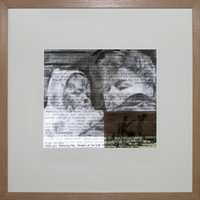 Archiv 120 - Mutter und Kind Nr. 2, Kohle und Pastell beidseitig auf Papier im Leuchtkasten, 100x100 cm, 2010