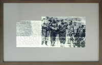 Archiv 33-5, Eiger Nordwand Nr. 2, Kohle und Pastell beidseitig auf Papier im Leuchtkasten, 125x80 cm, 2012