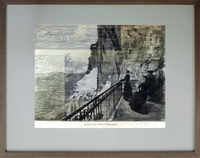 Archiv 33-5, Eiger Nordwand Nr. 4, Kohle und Pastell beidseitig auf Papier im Leuchtkasten, 135x105 cm, 2012