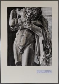 Jan Bauer, Glyptothek 12, Aquarellierte Kohlezeichnung, 100x70 cm Rahmen, 2023