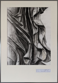 Jan Bauer, Glyptothek 13, Aquarellierte Kohlezeichnung, 100x70 cm Rahmen, 2023