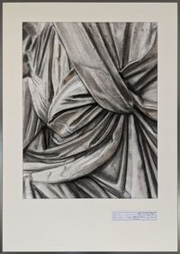 Museo Nazionale Romano Nr.1, Aquarellierte Kohlezeichnung, 100x70 cm Rahmen, 2022